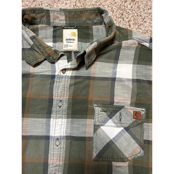 SOLARIS OUTDOORS men's Short sleeve, button down shirt, size 3XB - Picture 9 of 9